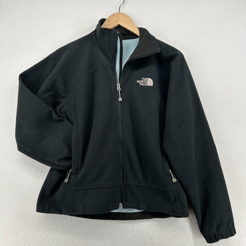 THE NORTH FACE Sweatshirt Mens S Windwall Fleece Full Zip Jacket Black